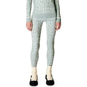 NWT Sweaty Betty Leopard Jacquard Base Layer Leggings Betty Blue Size 8